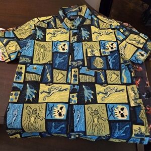 Roosevelts Swamp Thing XL button down shirt